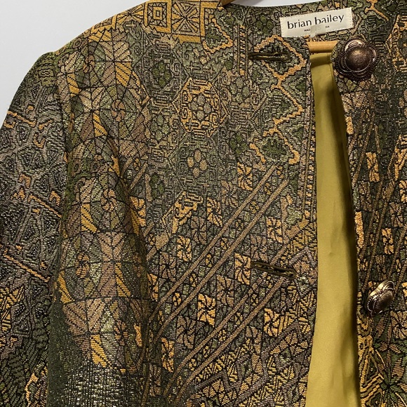 Vintage Brian Bailey Cropped Metallic Blazer - Picture 2 of 5